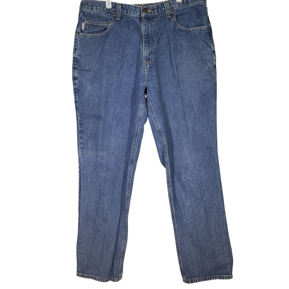Carhartt Jeans Mens 36x32 Blue Relaxed Fit Workwear Denim Pants (36x32)